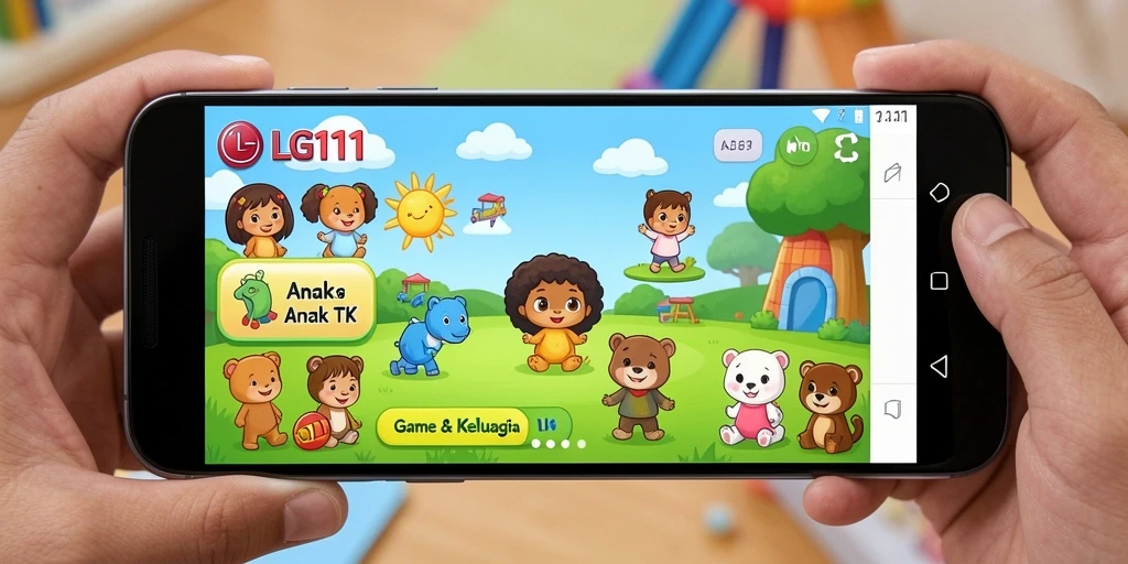 Antarmuka LG111 yang cerah dan interaktif untuk anak-anak.