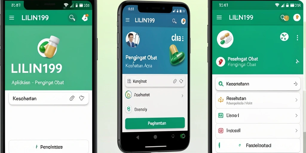 Tampilan antarmuka aplikasi Pengingat Obat LILIN199 yang informatif.