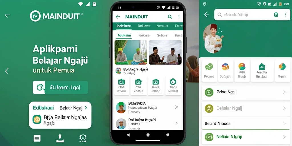 Antarmuka pengguna MAINDUIT yang menarik dan mudah dipahami.
