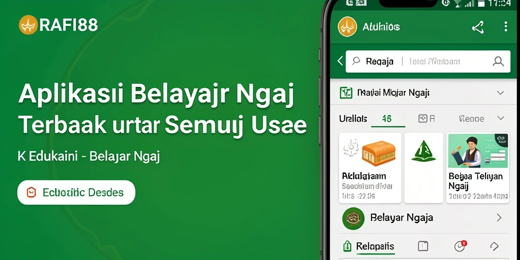 Screenshot menunjukkan antarmuka belajar ngaji yang interaktif dan menarik.