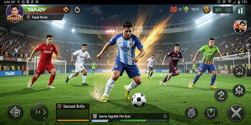 Antarmuka permainan TAPJOY yang menarik dan mendebarkan.
