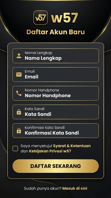 Buat Akun Baru w57 dengan Mudah dan Cepat